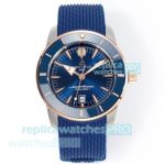 BLS Swiss Replica Breitling Superocean Heritage B31 Rose Gold Watch with Blue Dial 